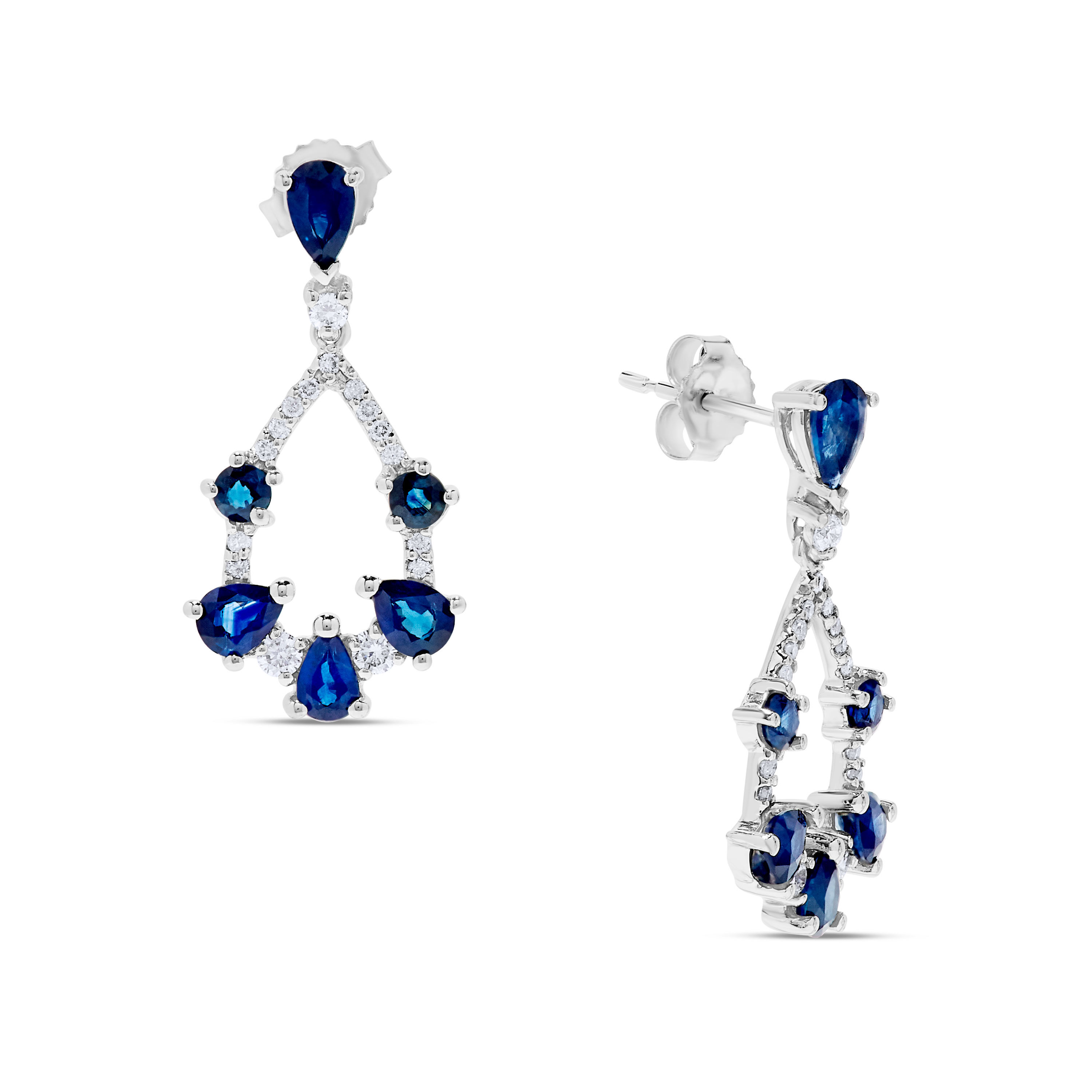 Salon Sapphire and Diamond Drop Earrings Maison Birks